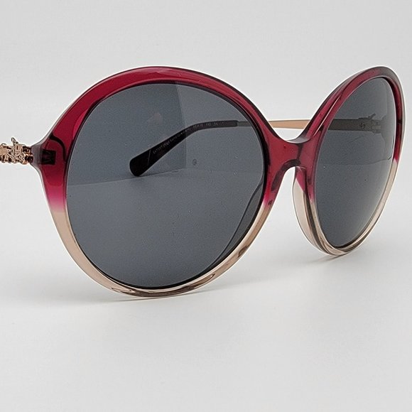 Coach HC8214 L1650 547387 Red Sand Gradient Frame Grey Lens Sunglasses w/ Case - Picture 7 of 15